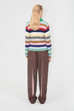 Stine Goya Polo Mix Stripe Polo Collar Sweater