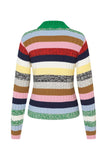 Stine Goya Polo Mix Stripe Polo Collar Sweater