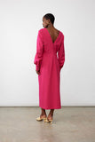 Collectors Club Long Fluid Dress Draped Knot