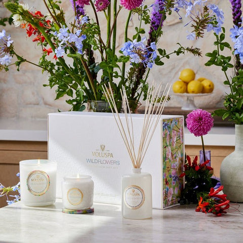 Voluspa Maison Blan Wildflowers Gift Set