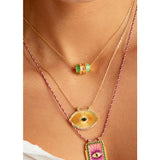 Mya-Bay ketting Green Talisman Or