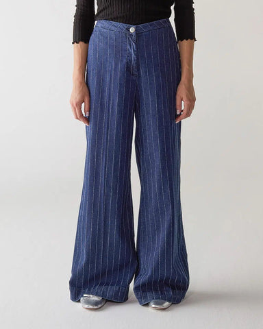 Shaft Flaire Pin Stripe Denim Silk Used