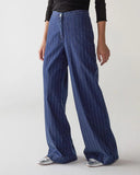 Shaft Flaire Pin Stripe Denim Silk Used
