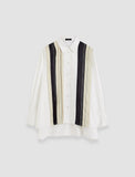 Joseph Bacar Blouse Poplin Col Block