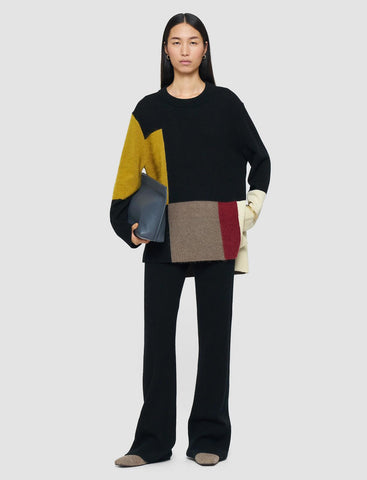 Joseph Trui Rd Nk Ls Overlay Wool