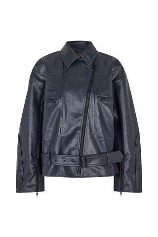 Stine Goya Vest Faux Leather Biker Jacket