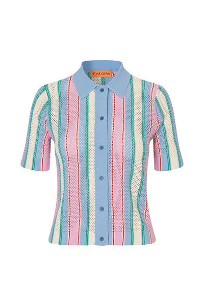 Stine Goya Polo Short Sleeve Crochet Polo