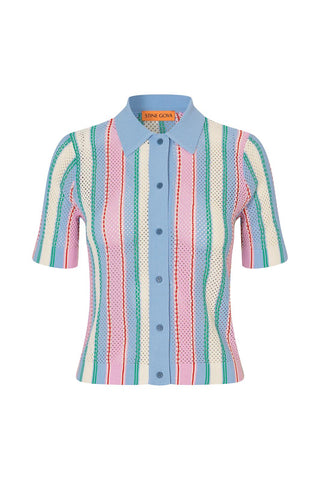 Stine Goya Polo Short Sleeve Crochet Polo