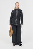 Stine Goya Blouse Circular Cut Out Adjustable Shirt