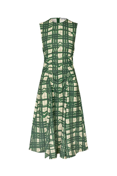 Stine Goya Jurk Sleeveless Gathered Midi Dress
