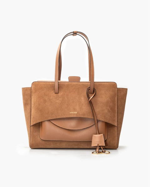 Hidesins Flap L Suede Cognac