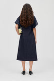 Stine Goya Jurk Balloon Sleeve Midi Dress