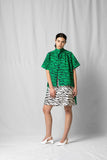 Stef Series Blouse Bowie Shirt Green Zebra