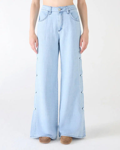 Shaft Broek Sporty Japan Denim Stone Bleach