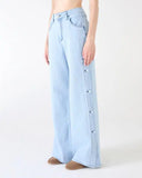 Shaft Broek Sporty Japan Denim Stone Bleach