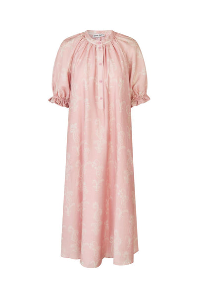 Stine Goya Jurk Flat Tencel, Front Placket Long Dress
