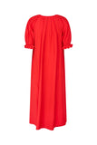 Stine Goya Jurk Solid Viscose, Puff Sleeve Detail Long Dress