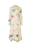 Stine Goya Jurk Dry Viscose, Front Placket Midi Polo Dress