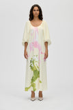 Stine Goya Jurk Heavy Crepe, Romantic Voluminious Sleeve Dress