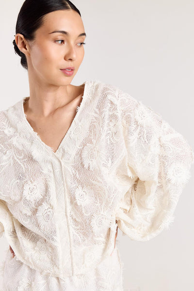 Studio Clique Blouse V-Neck Top with Long Wide Sleeves