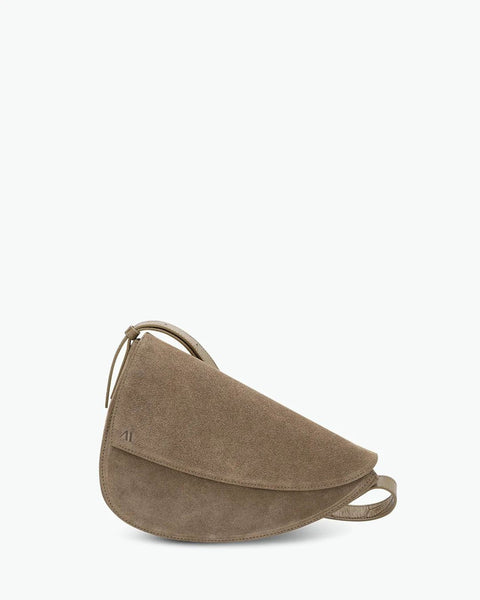Kaai Handtas Rebel Crossbody Suède+Croco Urban Sage