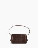 Kaai Handtas Ikon Clutch Soft Croco Espresso