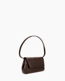 Kaai Handtas Ikon Clutch Soft Croco Espresso
