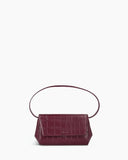 Kaai Handtas Ikon Clutch Soft Croco Merlot