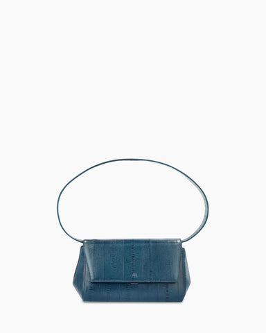 Kaai Handtas Ikon Eel Print Deep Teal