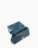 Kaai Handtas Ikon Eel Print Deep Teal