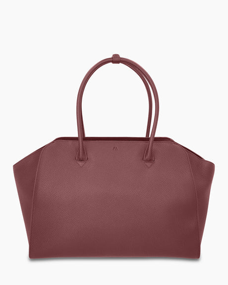 Kaai Handtas Voyager Big Grain Dark Burgundy