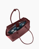 Kaai Handtas Voyager Big Grain Dark Burgundy
