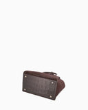 Kaai Handtas Mini Voyager Suède+Croco Espresso