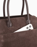 Kaai Handtas Mini Voyager Suède+Croco Espresso