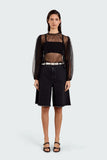 Studio Clique Blouse Ibe Transparent Blouse With Puff Sleeves