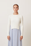 Collectors Club Cropped Knit With Side S